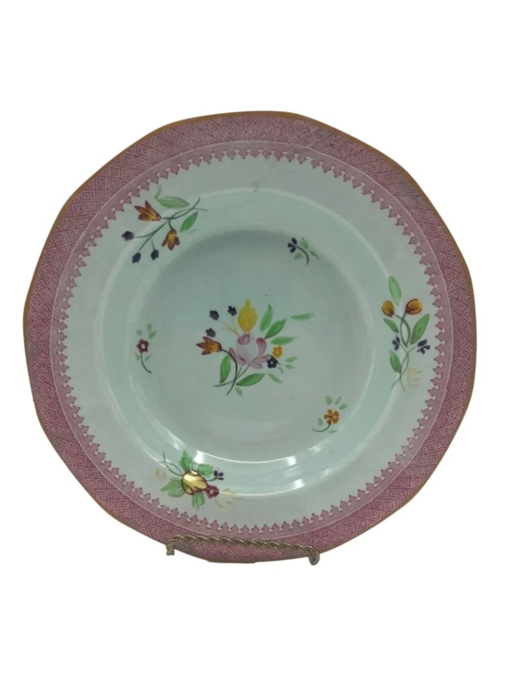 Set of 3 Adams Calyx Ware Lowestoft 8